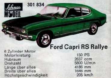 Modelo de Ford Capri 1700 GT ( | Auctions | Artbid